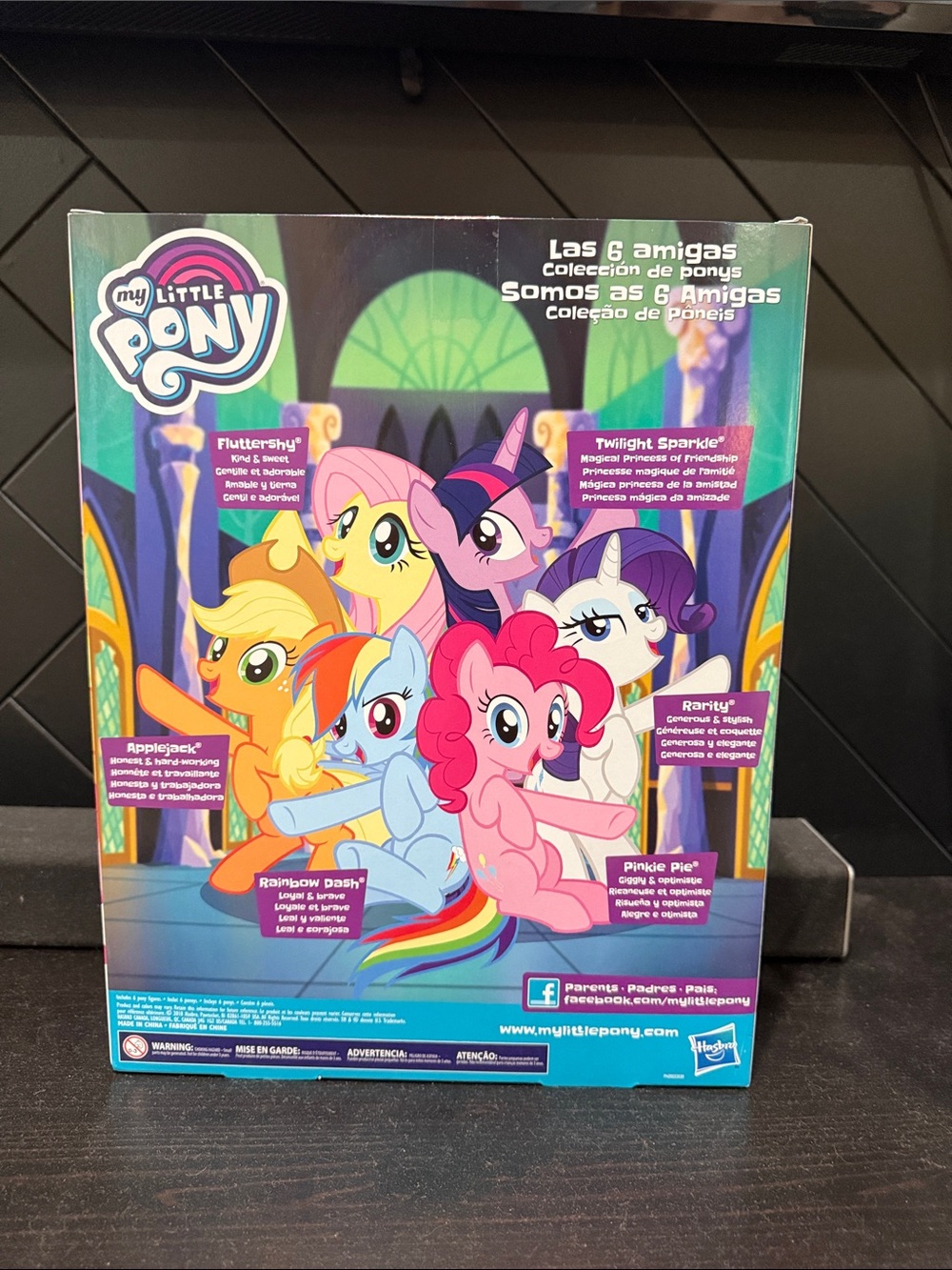 My Little Pony Mane 6 Figure Set - Pink, Purple, Yellow, Orange, Blue, White - Picture 2 of 3
